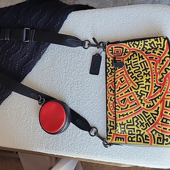 Coach Mickey Mouse Crossbody Bag with Red Coin Pouch - Picture 9 of 10